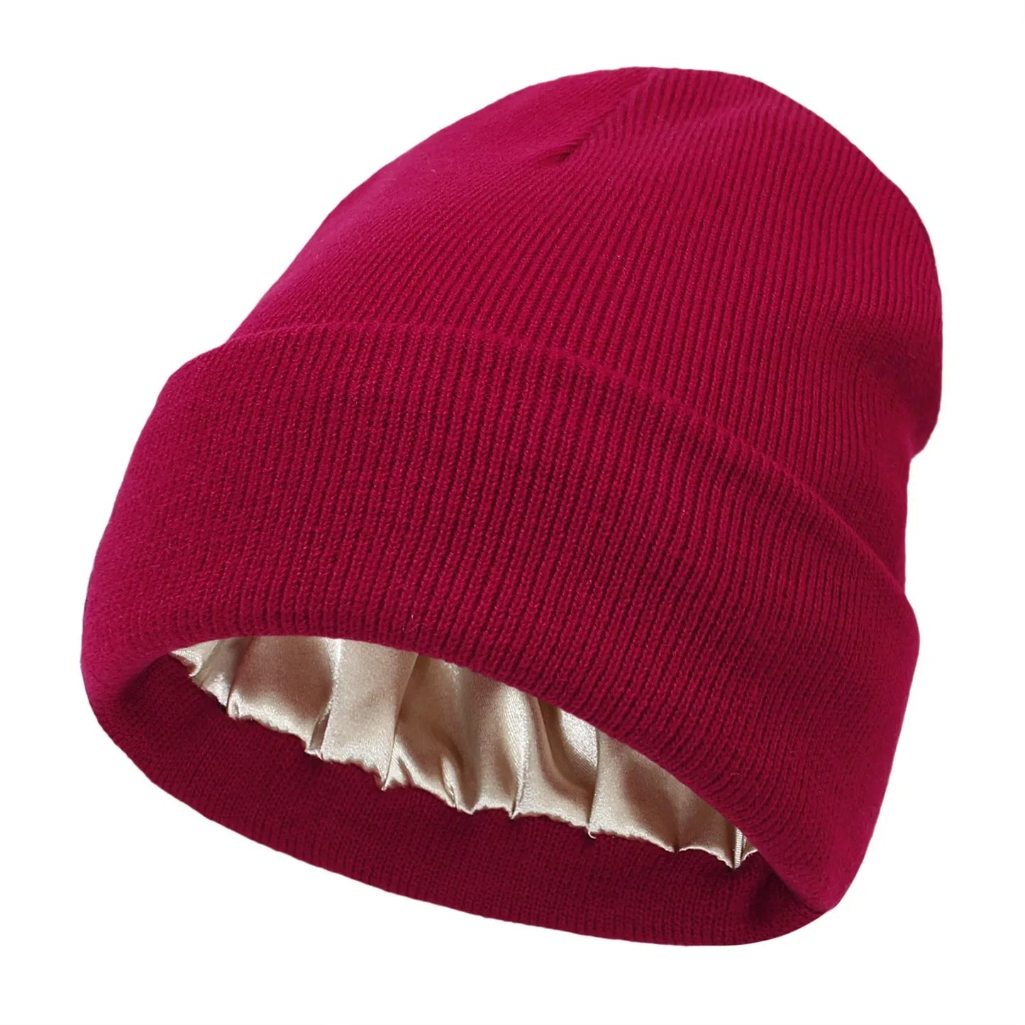 Bonnet d'hiver avec intérieur en satin