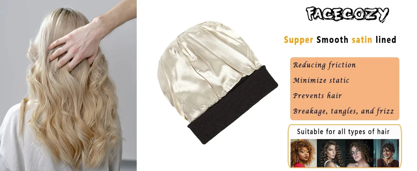 Bonnet d'hiver avec intérieur en satin