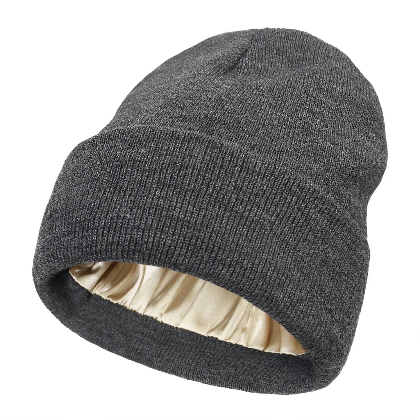Bonnet d'hiver avec intérieur en satin